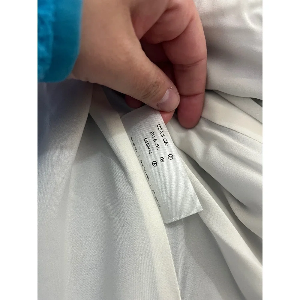 NWT MM LaFleur Nicky 1.0 Jacket Women L Indigo White Sharkskin Cropped Blazer - Picture 13 of 13